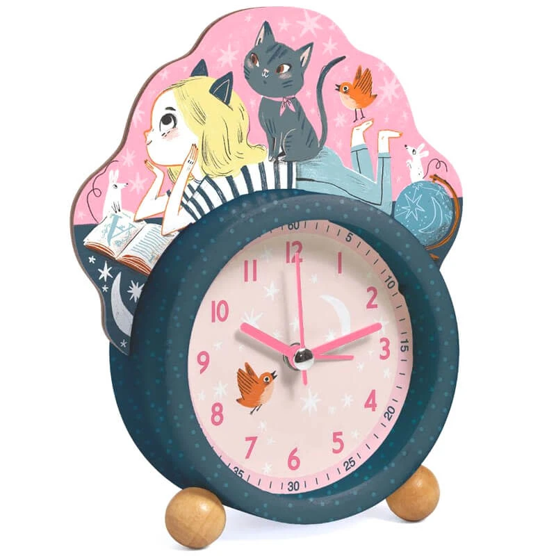 Djeco Kinderwekker Meisje Met Kat 3 Djeco Kinderwekker Meisje Met Kat