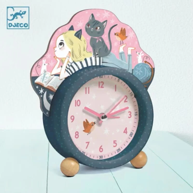 Djeco Kinderwekker Meisje Met Kat 4 Djeco Kinderwekker Meisje Met Kat - Afbeelding 2