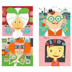 Djeco Creëer Met Stickers - Gezichten -Kinderspeelgoedwinkel image 1695