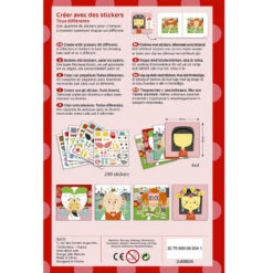 Djeco Creëer Met Stickers - Gezichten -Kinderspeelgoedwinkel image 1696