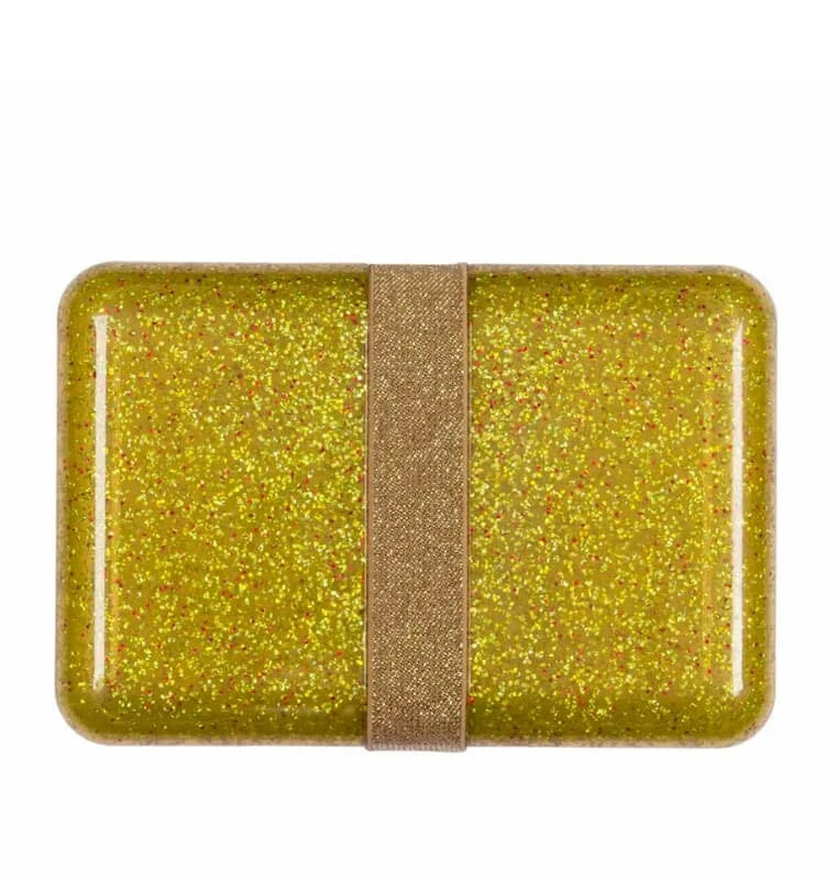 A Little Lovely Company Broodtrommel Met Elastiek - Glitters Goud 4 A Little Lovely Company Broodtrommel Met Elastiek - Glitters Goud - Afbeelding 2