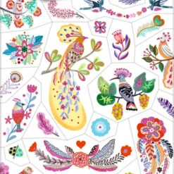 Djeco Tattoos Schitterende Vogels 7 Djeco Tattoos Schitterende Vogels -Kinderspeelgoedwinkel image 1841