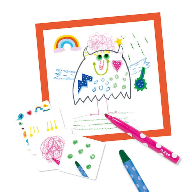 Djeco Samen Tekenen - Monsters 4 Djeco Samen Tekenen - Monsters - Afbeelding 2