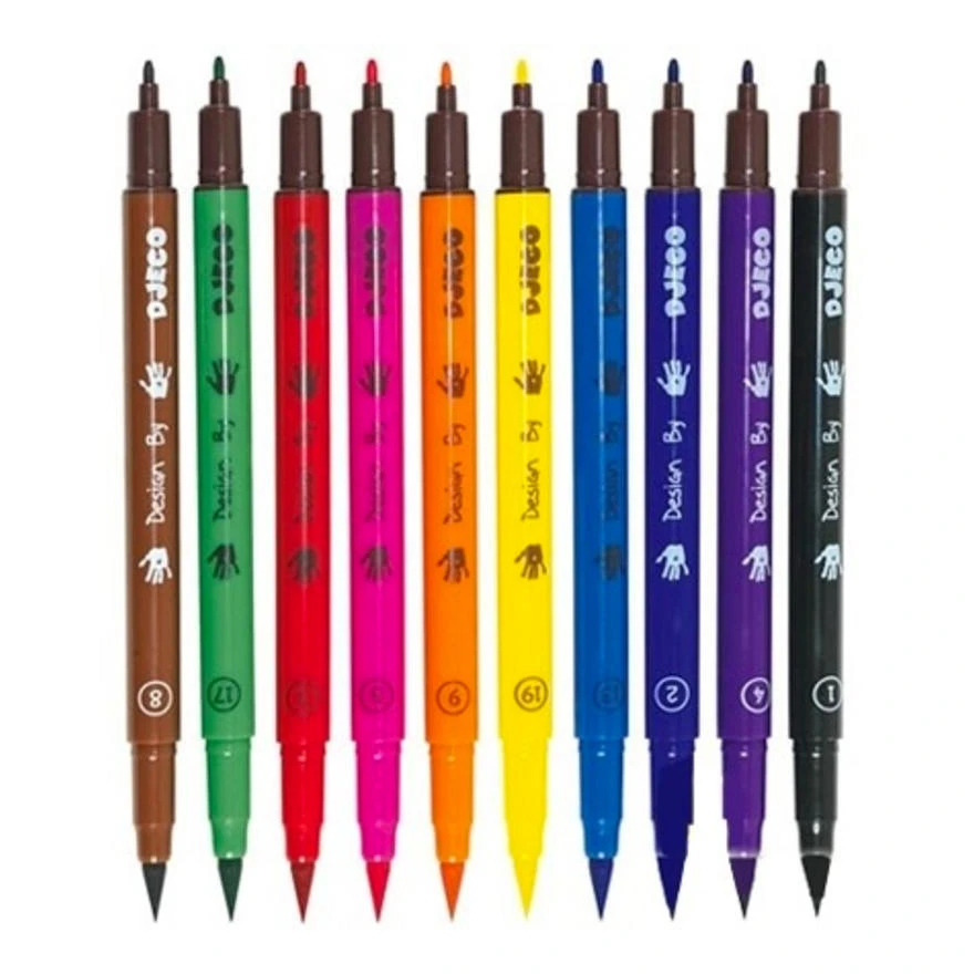 Djeco Dubbele Stiften - Basiskleuren (10st) 4 Djeco Dubbele Stiften - Basiskleuren (10st) - Afbeelding 2