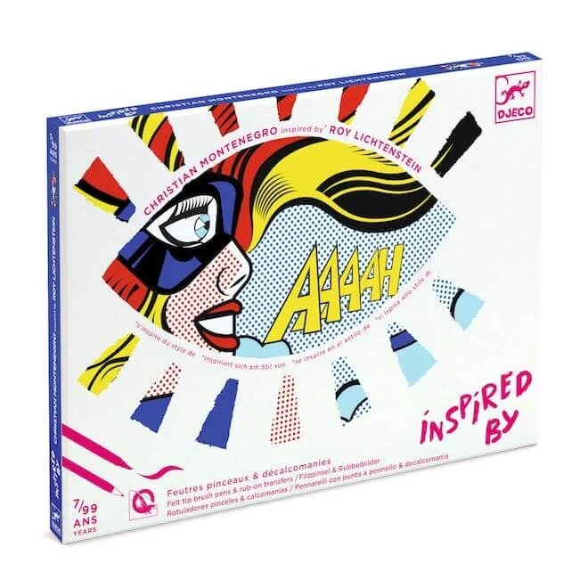 Djeco Inspired By Roy Lichtenstein - Krasplaatjes & Stiften 3 Djeco Inspired By Roy Lichtenstein - Krasplaatjes & Stiften