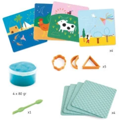 Djeco Klei Schilderijen Vormen & Landschappen 9 Djeco Klei Schilderijen Vormen & Landschappen -Kinderspeelgoedwinkel image 2315