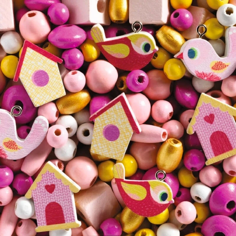 Djeco Houten Kralen Vogels 4 Djeco Houten Kralen Vogels - Afbeelding 2