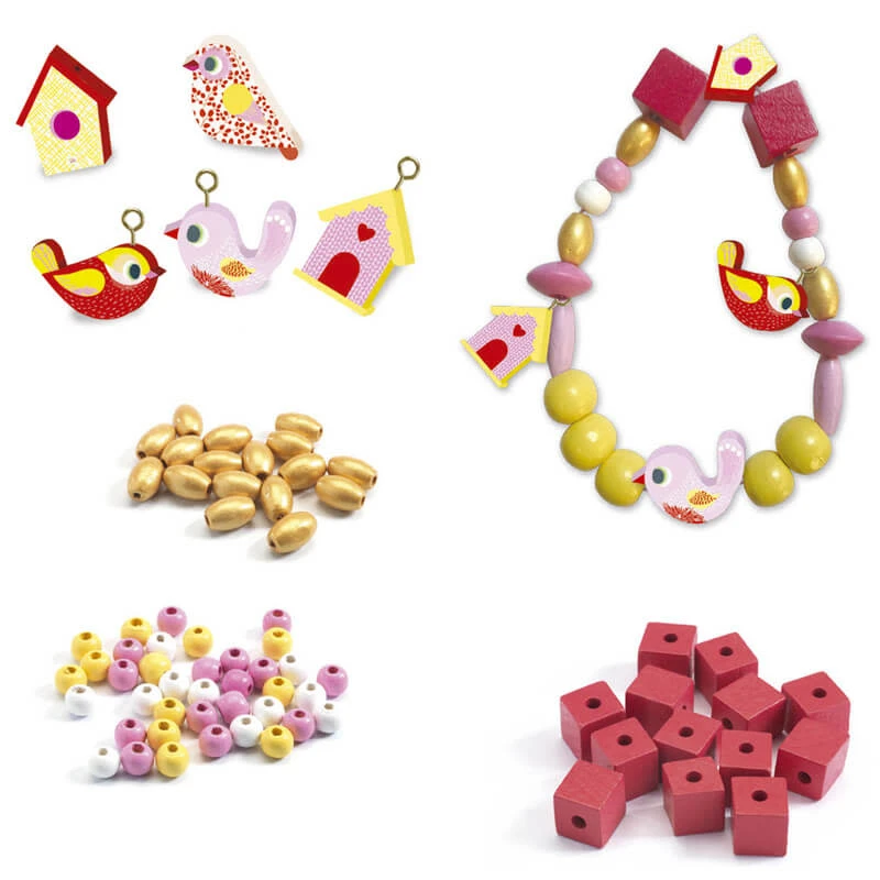 Djeco Houten Kralen Vogels 5 Djeco Houten Kralen Vogels - Afbeelding 3