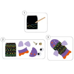 Djeco Kraskaarten Grappige Diertjes -Kinderspeelgoedwinkel image 2366