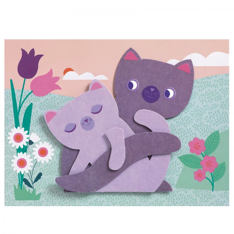 Djeco Collages Met Karton - Mama & Baby 5 Djeco Collages Met Karton - Mama & Baby - Afbeelding 3