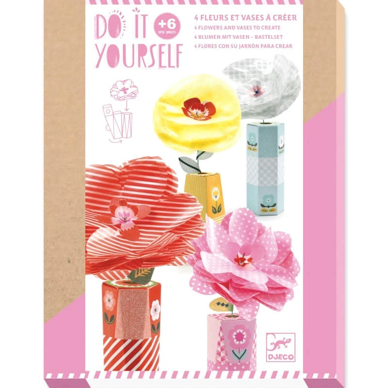 Djeco Do It Yourself - Bloemen In Vaasjes 4 Djeco Do It Yourself - Bloemen In Vaasjes - Afbeelding 2