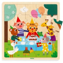 Djeco Houten Puzzel Verjaardagsfeestje