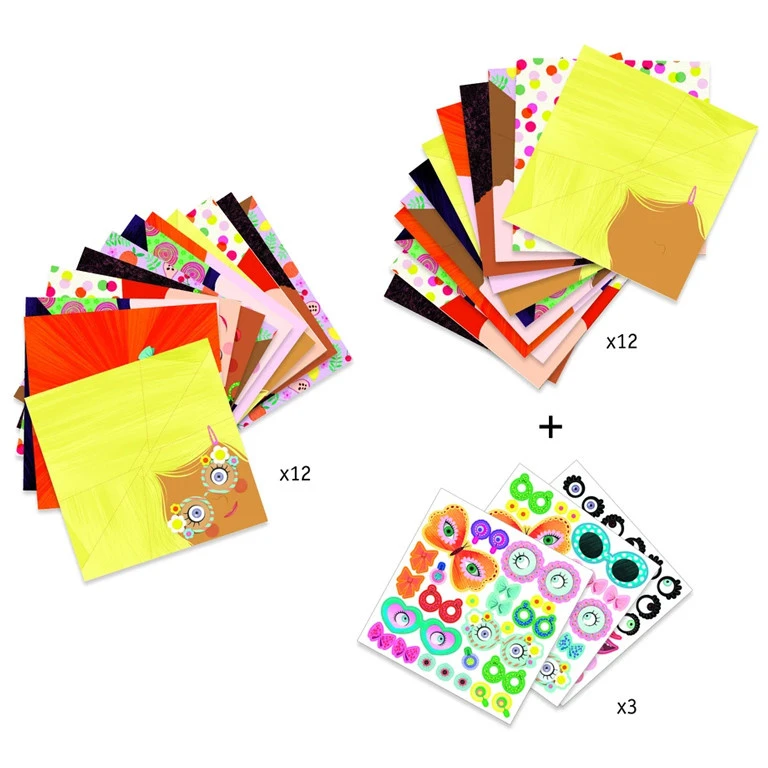 Djeco Origami Gezichten 4 Djeco Origami Gezichten - Afbeelding 2