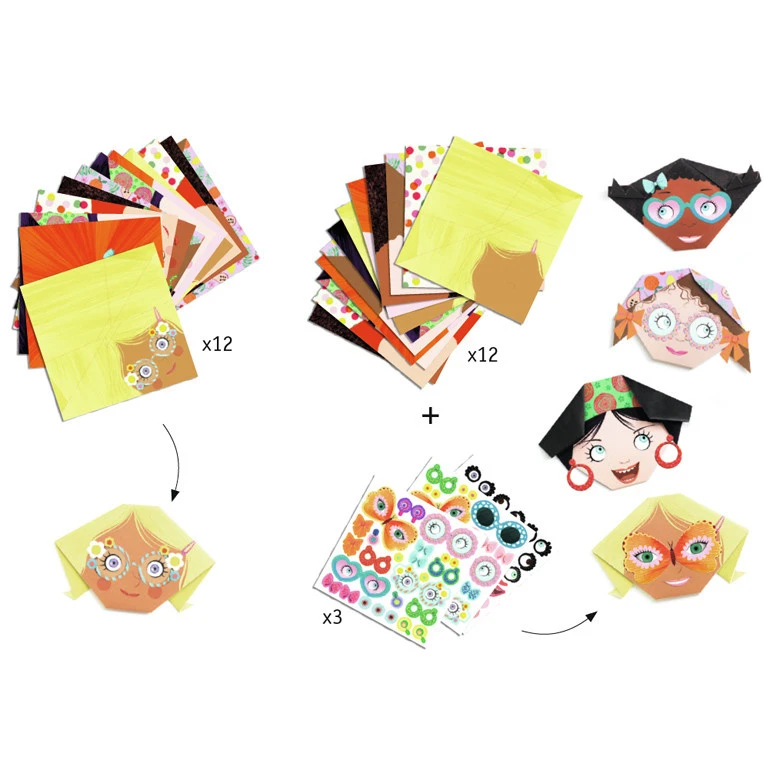 Djeco Origami Gezichten 5 Djeco Origami Gezichten - Afbeelding 3