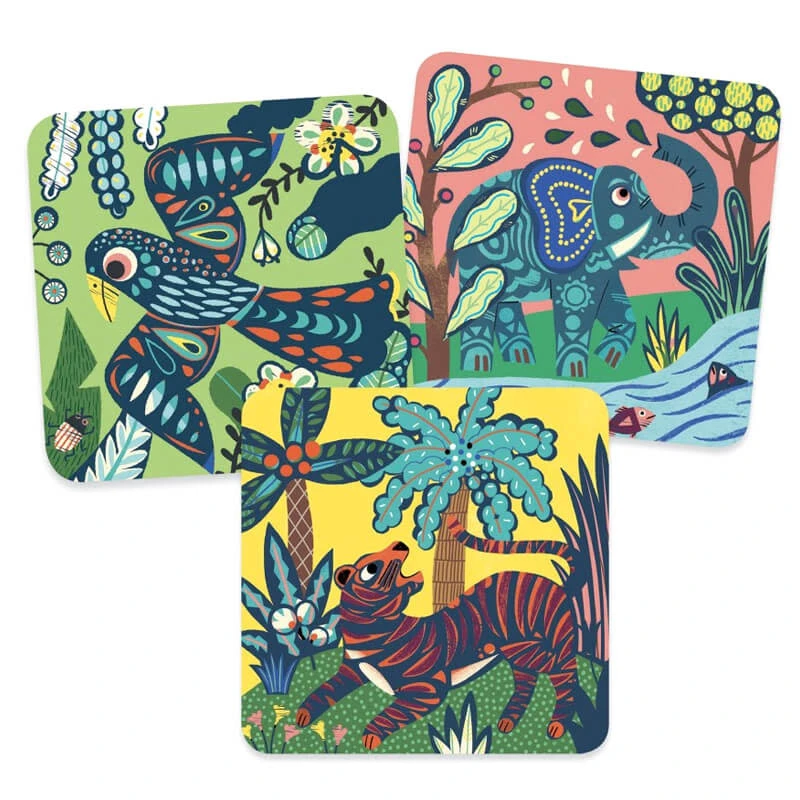 Djeco Kraskaarten Jungle 4 Djeco Kraskaarten Jungle - Afbeelding 2