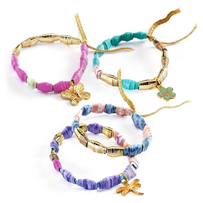 Djeco Do It Yourself - Armbandjes Van Papieren Kralen 4 Djeco Do It Yourself - Armbandjes Van Papieren Kralen - Afbeelding 2