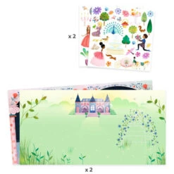 Djeco Herbruikbare Stickers - Prinsessen Kasteel -Kinderspeelgoedwinkel image 2484