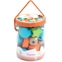 Djeco Rijgkralen Filacolor (24st) 18m+ -Kinderspeelgoedwinkel image 2504