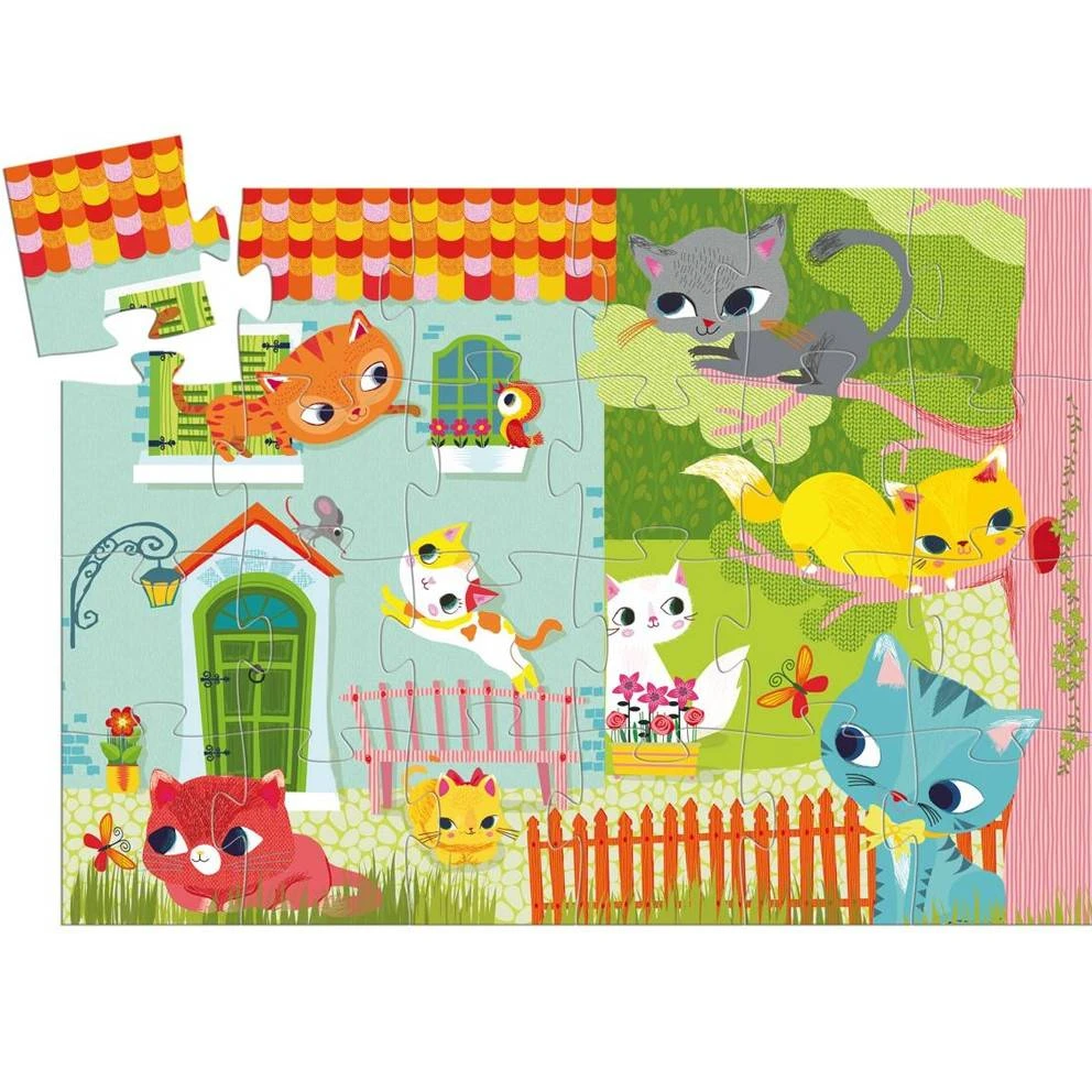 Djeco Puzzel - Kat En Zijn Vriendjes (24st) 3+ 4 Djeco Puzzel - Kat En Zijn Vriendjes (24st) 3+ - Afbeelding 2