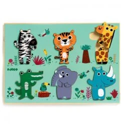 Djeco Houten Puzzel Jungle 'Coucou-croco'