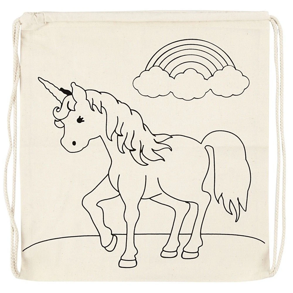 Rugtas Om In Te Kleuren - Eenhoorn 3 Rugtas Om In Te Kleuren - Eenhoorn