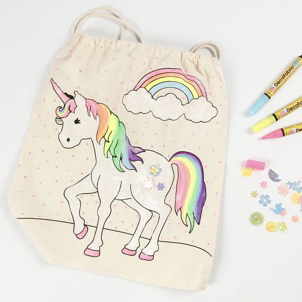 Rugtas Om In Te Kleuren - Eenhoorn 4 Rugtas Om In Te Kleuren - Eenhoorn - Afbeelding 2