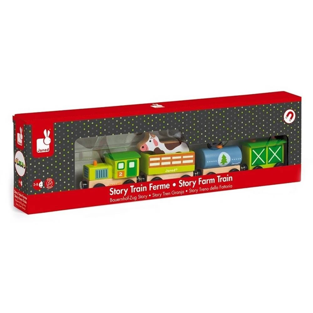 Janod Story Trein Boerderij 4 Janod Story Trein Boerderij - Afbeelding 2