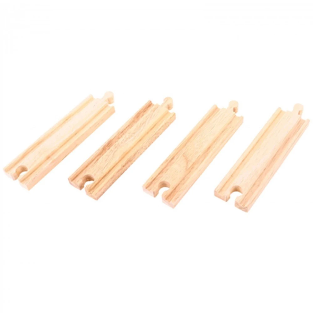 BIGJIGS Treinbaan Rechte Stukken Medium (4st) 3 BIGJIGS Treinbaan Rechte Stukken Medium (4st)